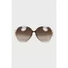 Rectangular gradient sunglasses