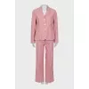 Striped suit with tag