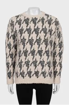 Cashmere sweater with glitter