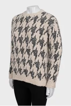 Cashmere sweater with glitter