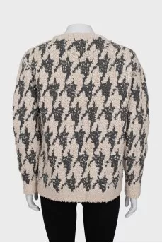 Cashmere sweater with glitter