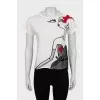 Relaxed T-shirt with appliqué