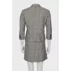 Checkered suit jacket and skirt