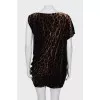 Shift dress in animal print