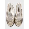 Leather sandals with perforations