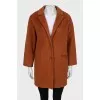 Cropped coat with short pile