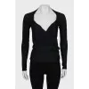 Cardigan with lurex wrap