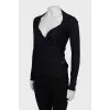 Cardigan with lurex wrap
