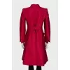 Red button down coat