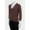 Cashmere sweater with 3/4 sleeves