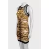 Animal print dress with lace