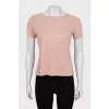 Beige straight T-shirt