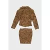 Vintage animal print suit