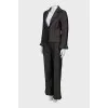 Suit with trousers in fine print