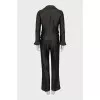 Suit with trousers in fine print