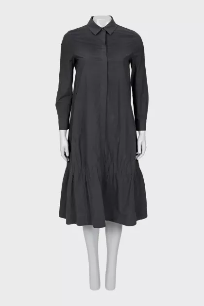 A-line maxi shirt dress