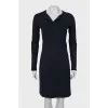Navy blue fitted dress