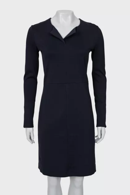 Navy blue fitted dress