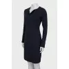Navy blue fitted dress