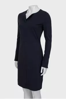 Navy blue fitted dress