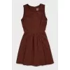 Brown fitted dress
