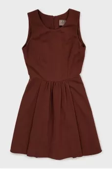 Brown fitted dress