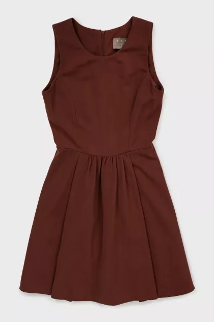 Brown fitted dress