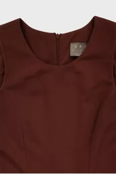 Brown fitted dress