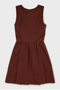 Brown fitted dress