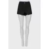 Black quilted shorts