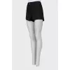 Black quilted shorts