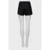 Black quilted shorts