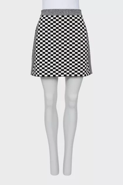 Mini skirt in checkered print