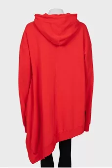 Red shift hoodie dress