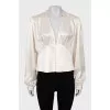 Milky silk blouse