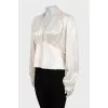 Milky silk blouse