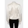 Milky silk blouse