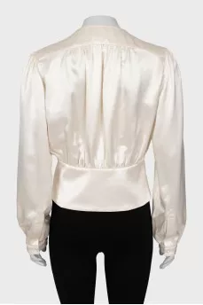 Milky silk blouse