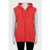 Vest with zip hood