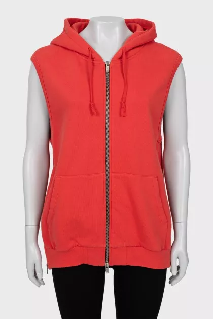 Vest with zip hood