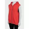 Vest with zip hood