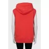 Vest with zip hood