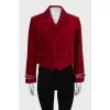 Velor jacket with buttons