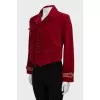 Velor jacket with buttons