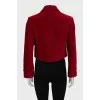 Velor jacket with buttons