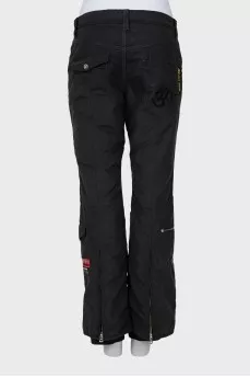 Ski trousers with embroidery