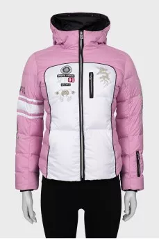 Ski jacket with embroidery
