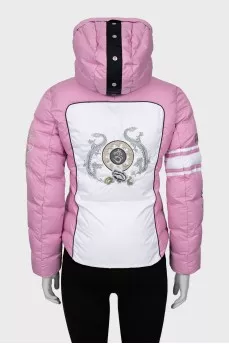 Ski jacket with embroidery