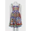 Printed dress with straps