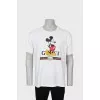 Men's white T-shirt with print